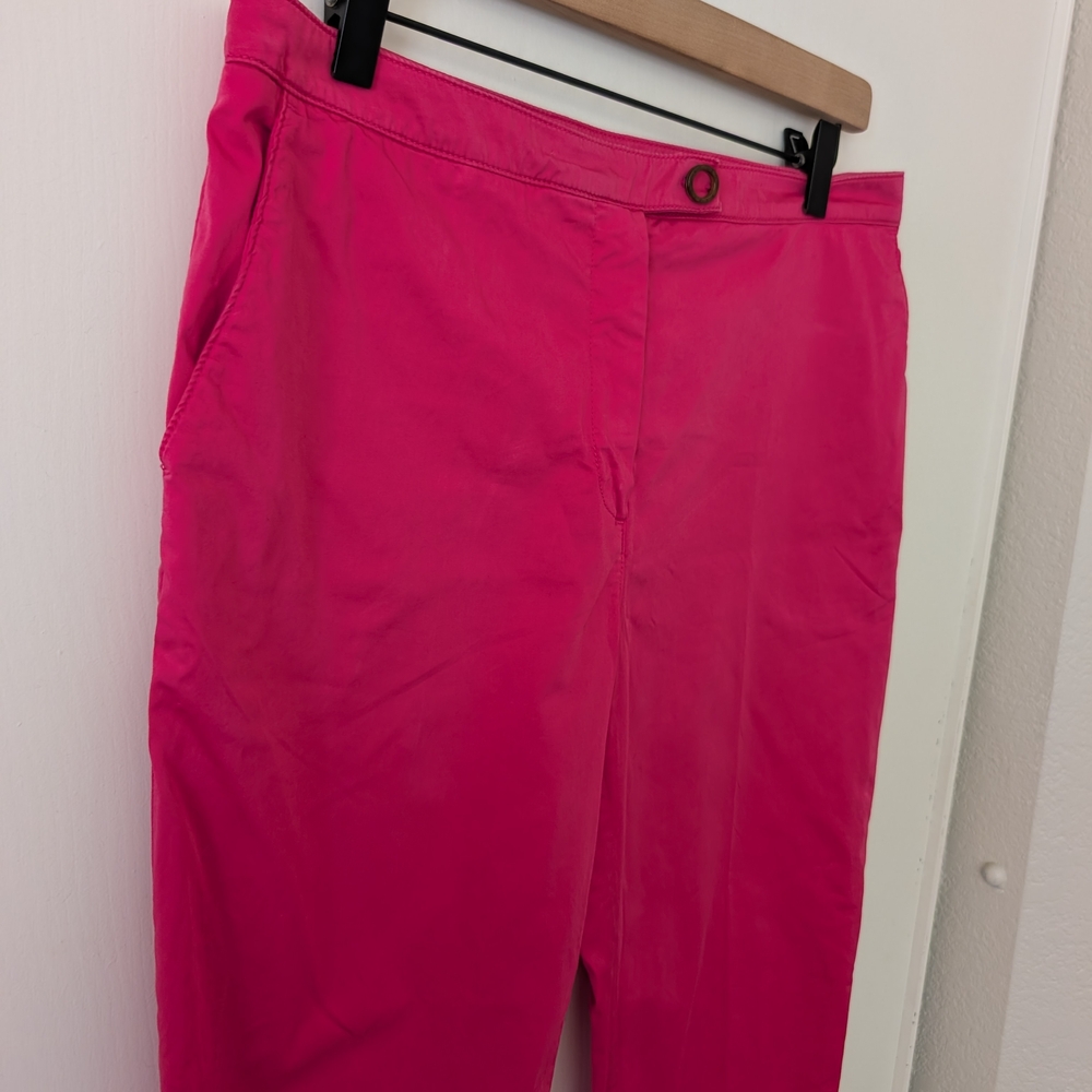 Kenzo Womens Medium Pink Ankle Pants Contemporary Preppy Academia Classic - Picture 4 of 8